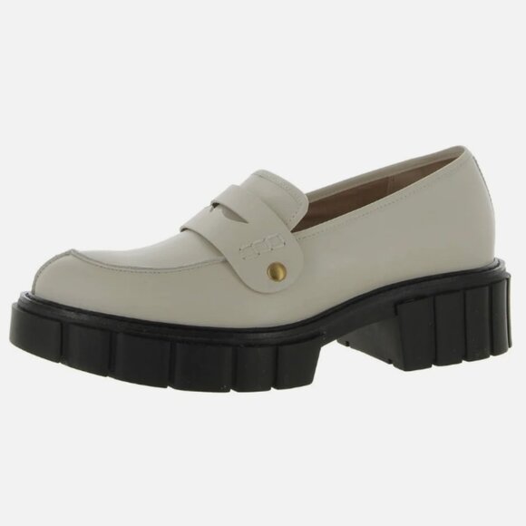 Vionic Elodie Ivory Leather Loafers Shoes 9.5 - Picture 3 of 4